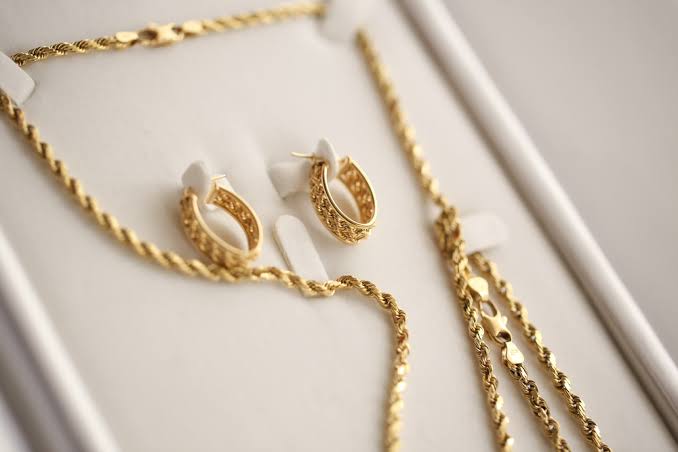 Gold Vermeil Necklace and Earrings