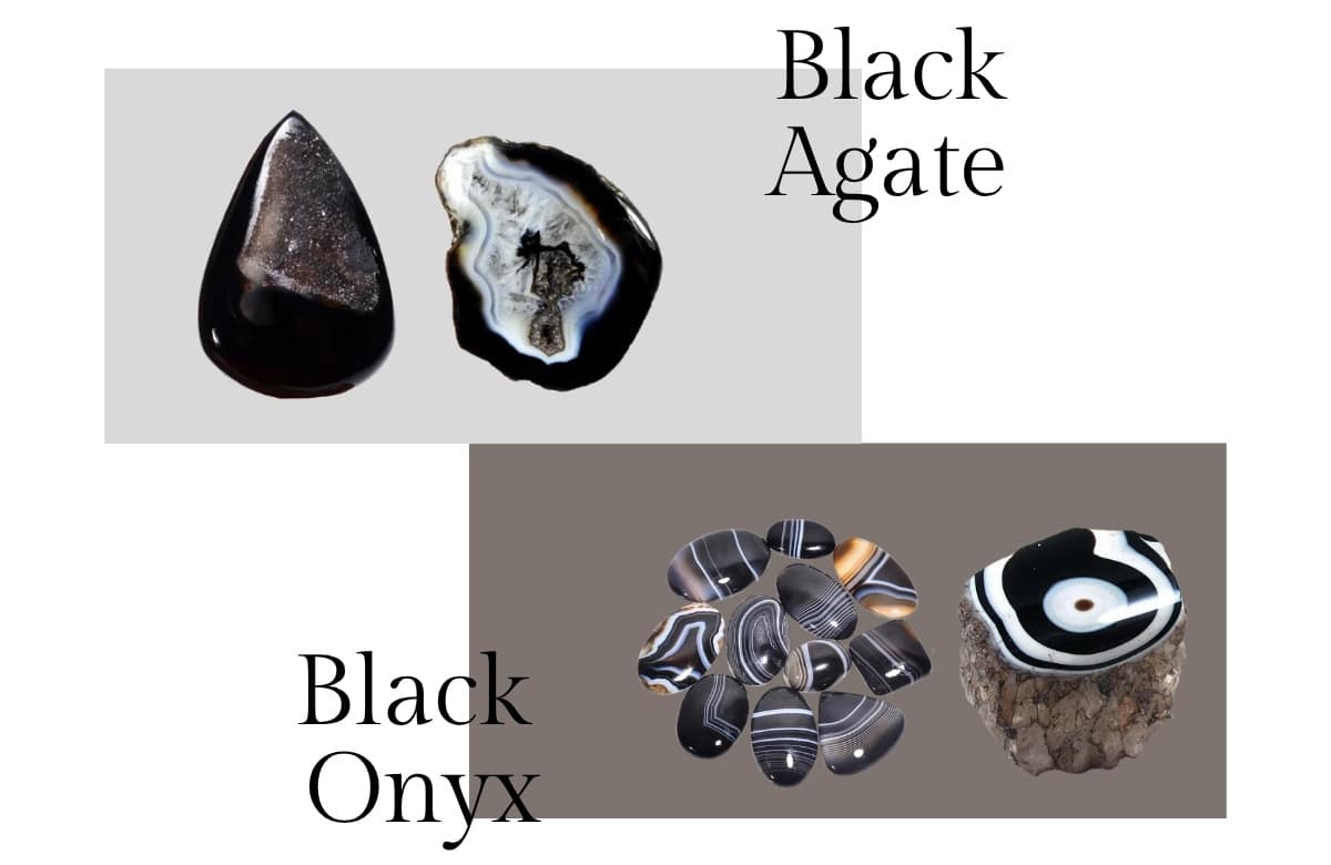Black Agate vs Black Onyx