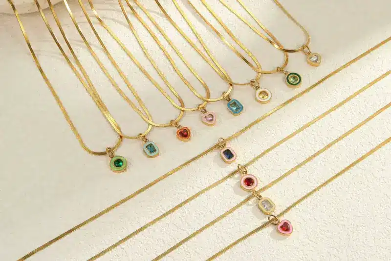 Enamel_Heart_Necklace_Set