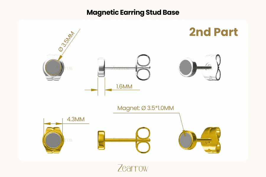 Magnetic Earring Stud Base