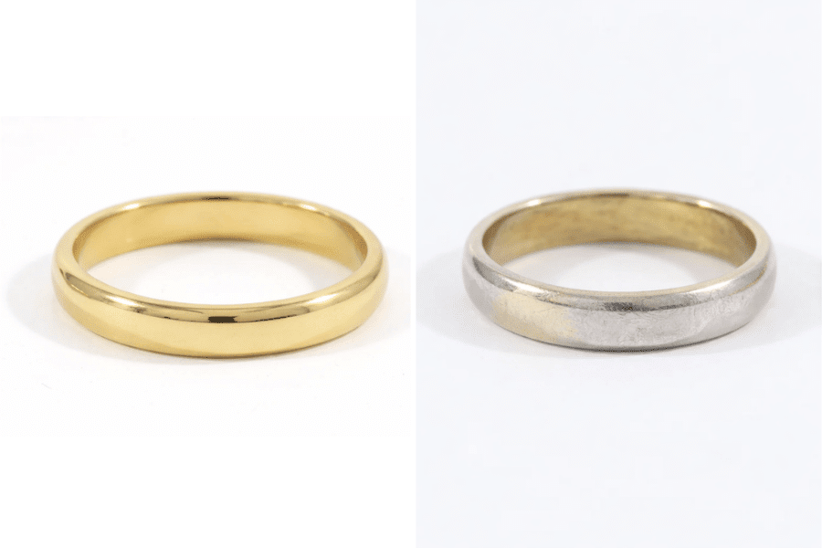 Gold Plated Jewelry Tarnish Before & After